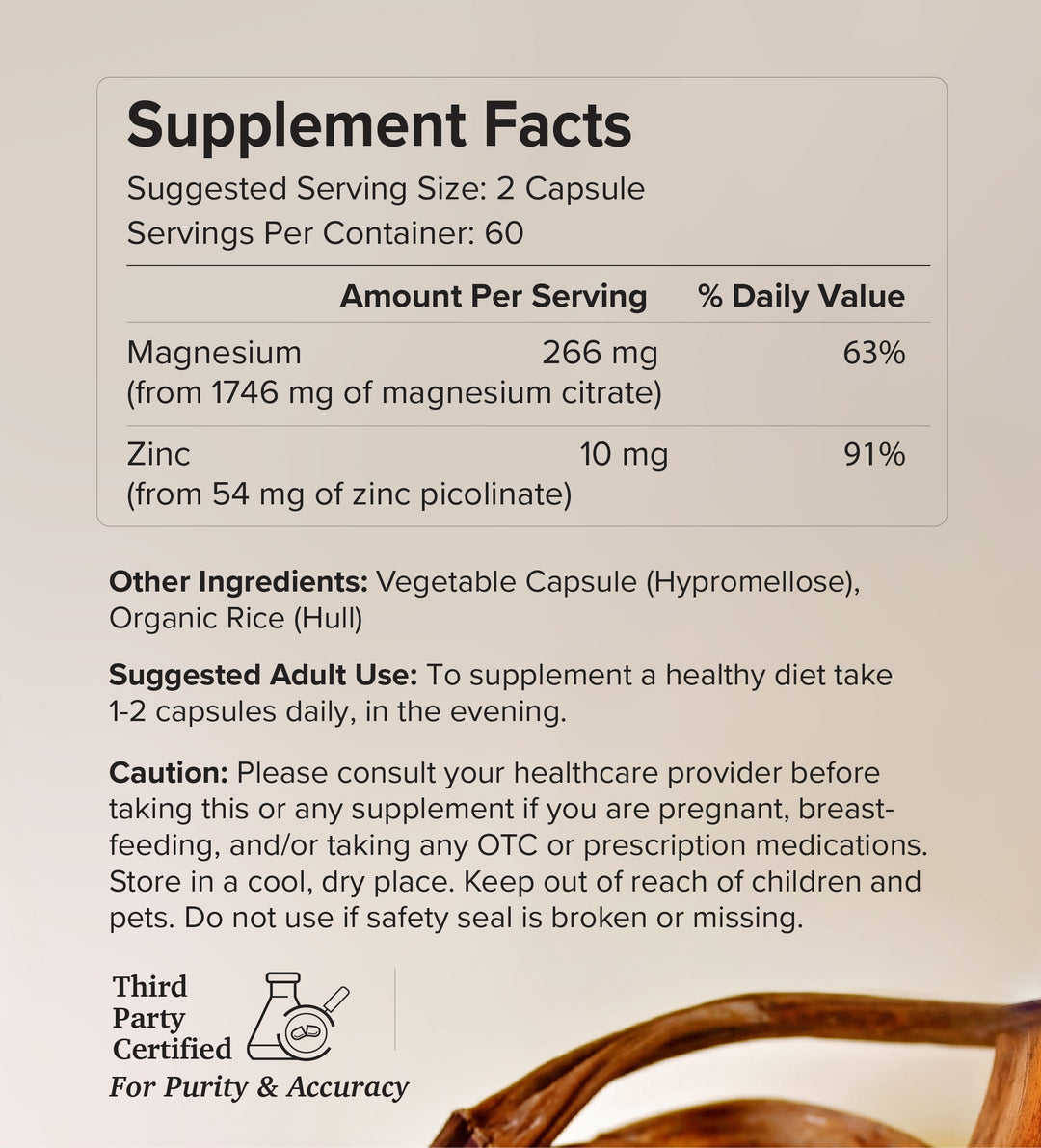 Rootcha Magnesium & Zinc Complex